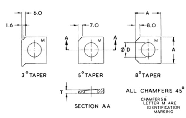 Metric Square Taper Washers for High Strength Frict Grip Bolts Metric Square Taper Washers for High Strength Frict Grip Bolts
